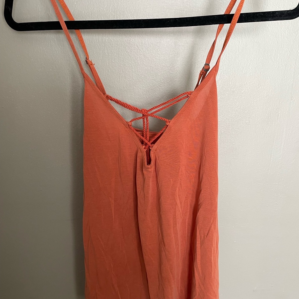 Abercrombie & Fitch tank top adjustable, rust orange, size small